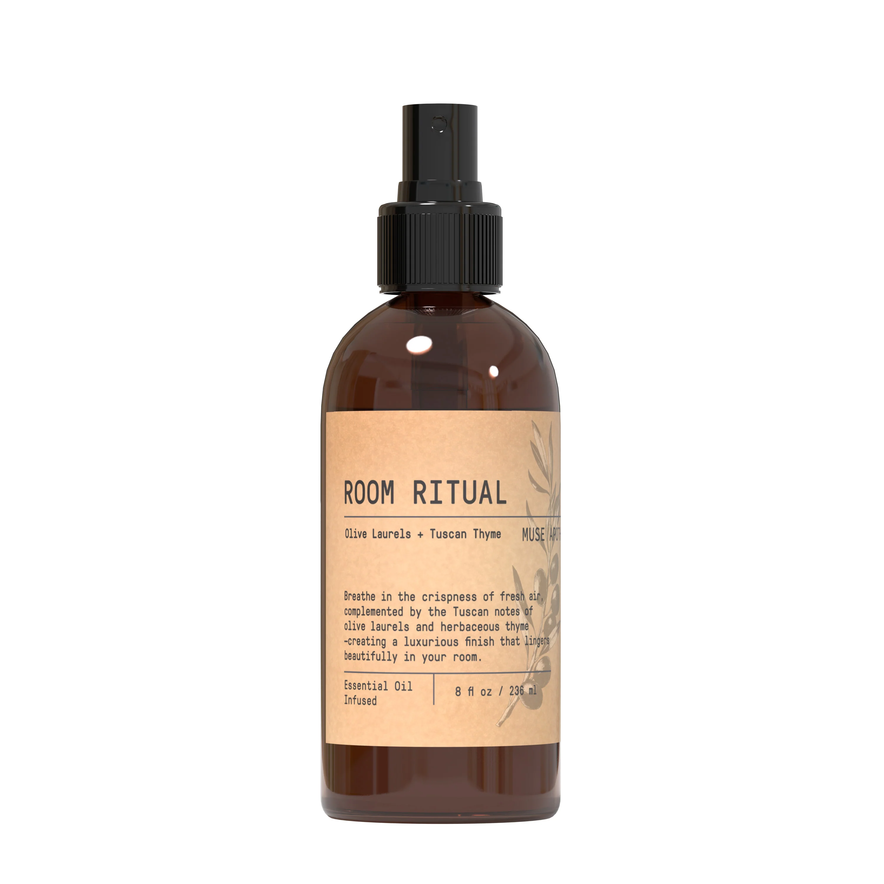 Recyclable Muse Apothecary Room Spray – Olive Collection Luxury