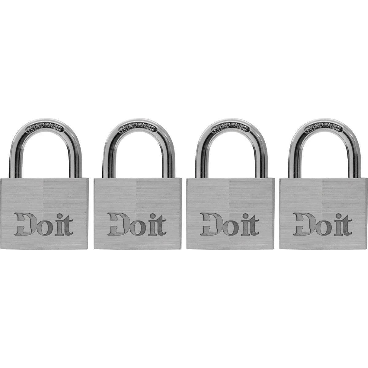 Authentic Do it 1-1 2 In. Aluminum Keyed Padlock 4-Pack Recyclable