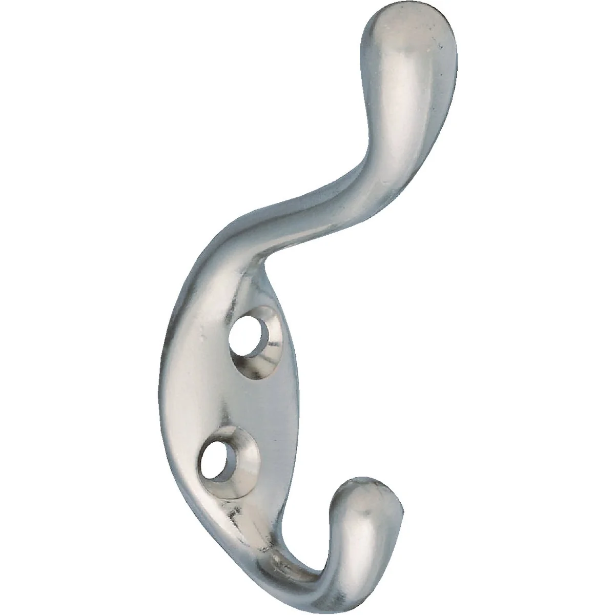 Unique National Heavy-Duty Satin Nickel Coat and Hat Wardrobe Hook Top-Quality
