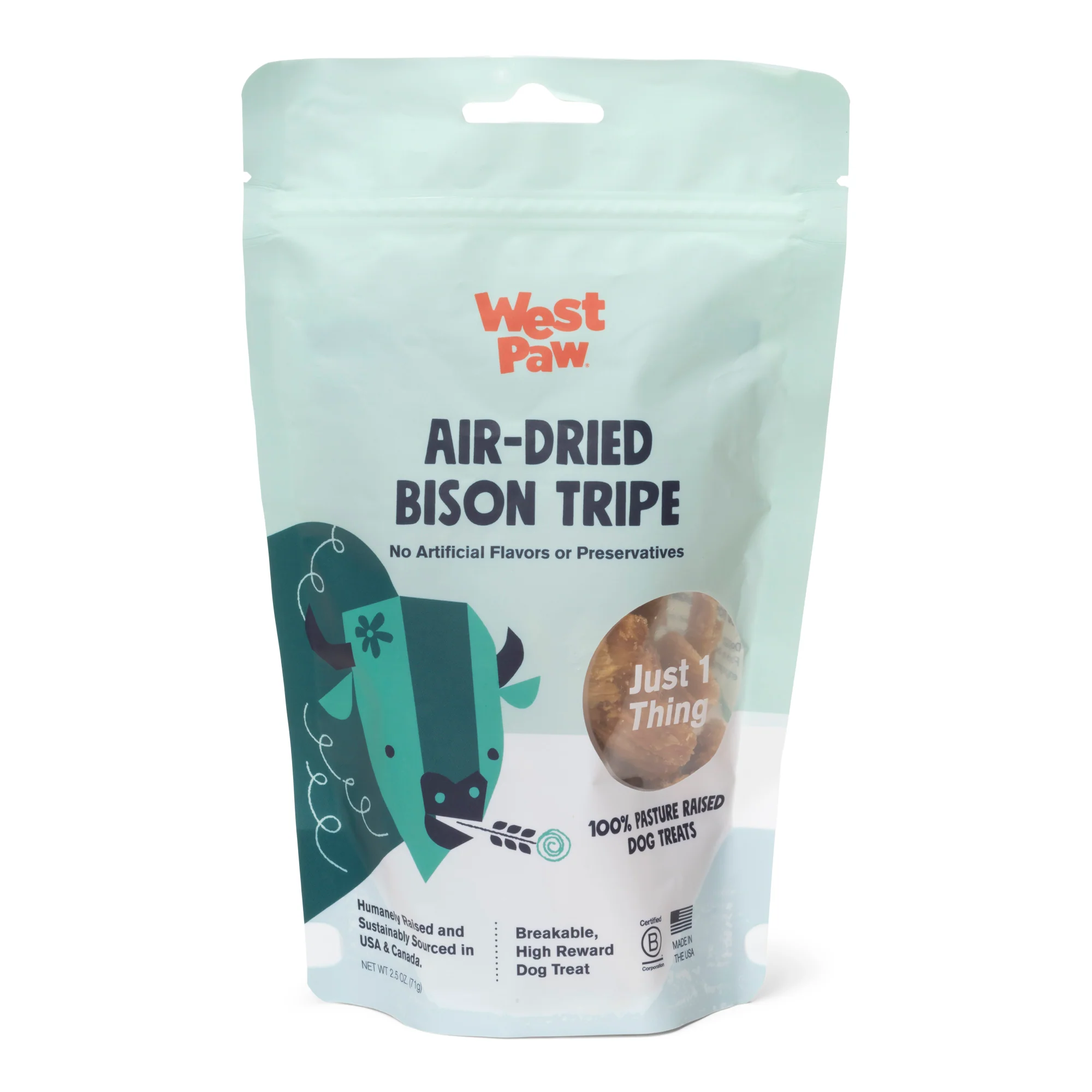 User-Friendly West Paw Dog Treat – Air-Dried Bison Tripe Natural Source of Protein Omegas Luxury
