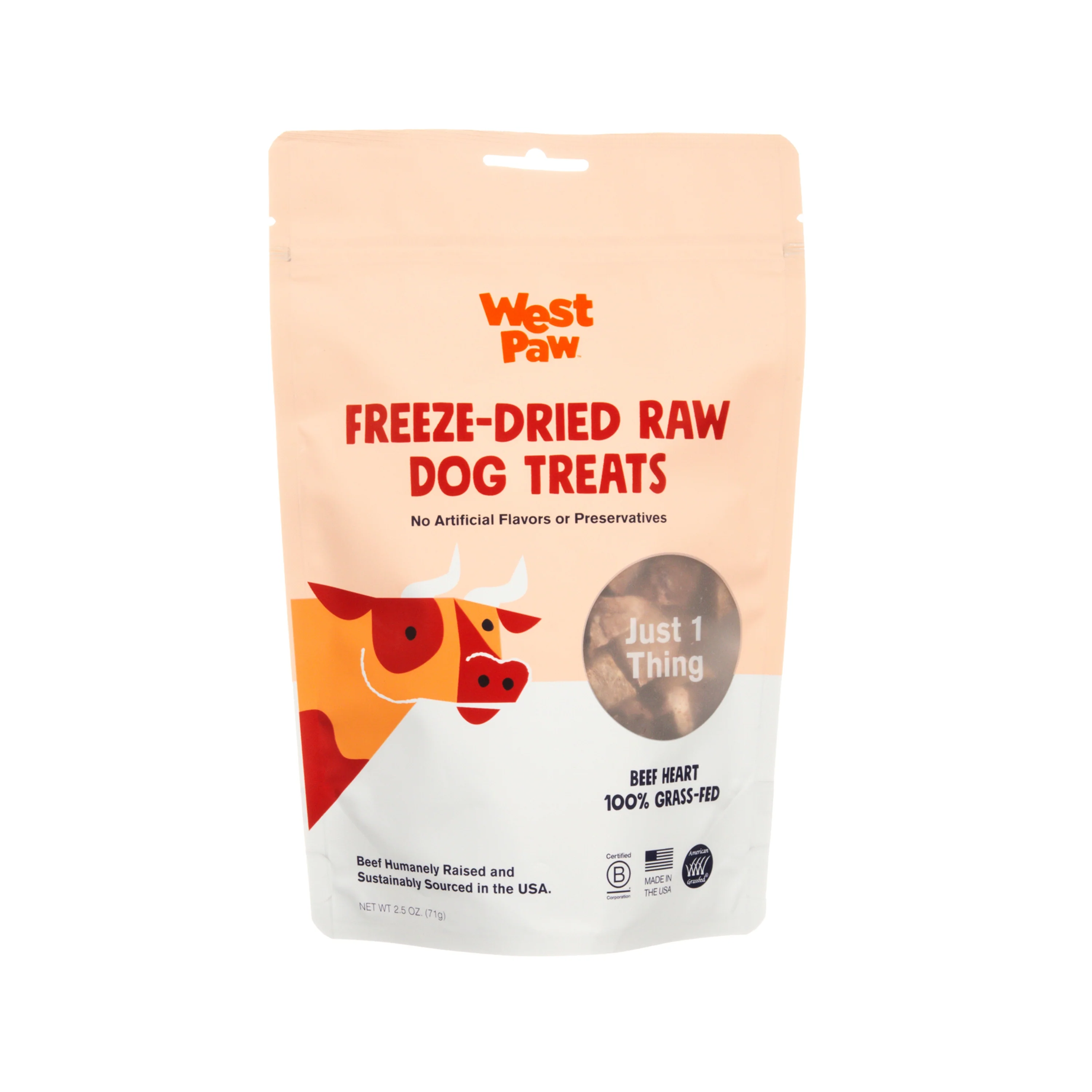 Green West Paw Dog Treat – ze-Dried Grass-Fed Beef Heart Single Ingredient Proven