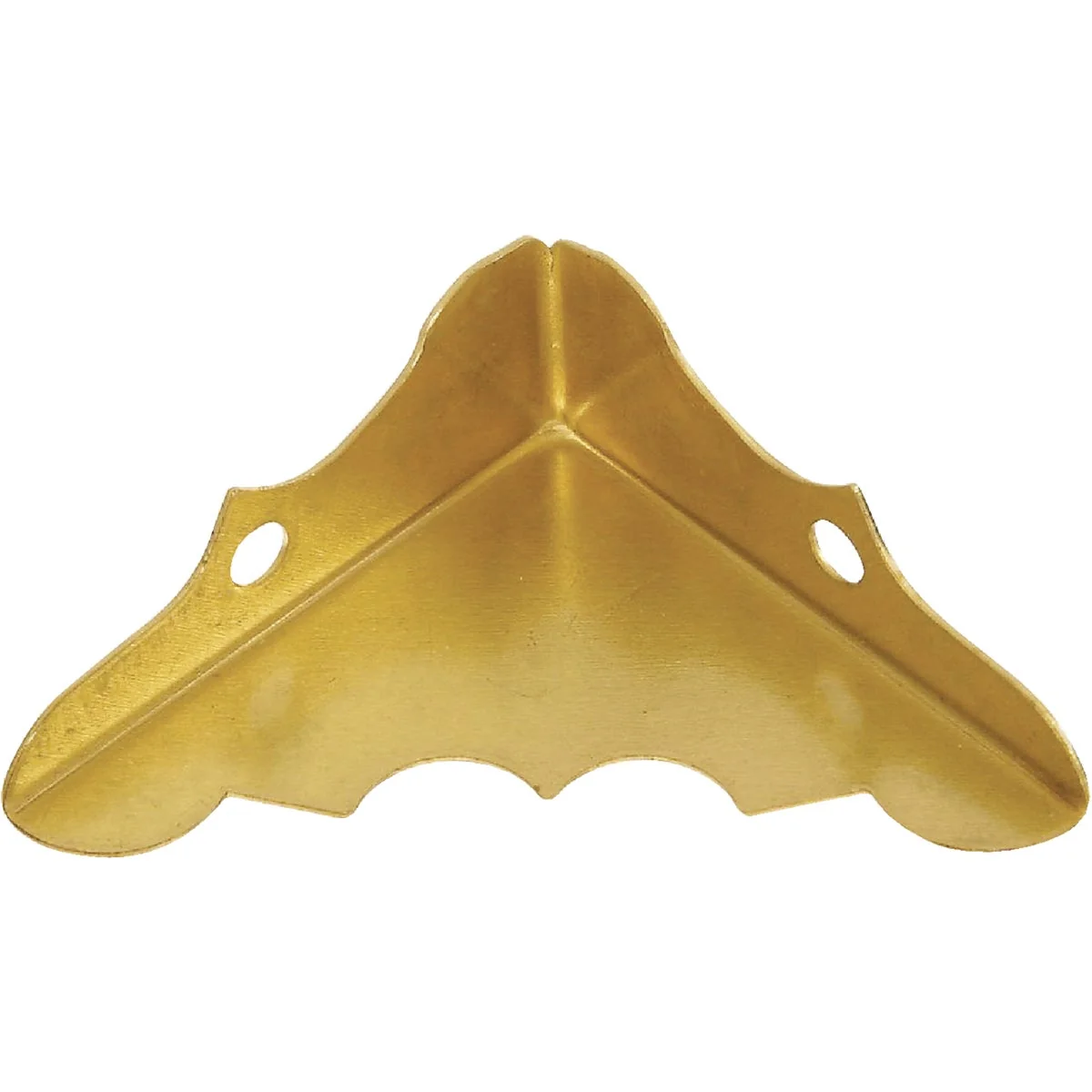 Premium National Catalog V1854 9 16 In. x 1-1 4 In. Brass Decorative Corner Protector 4-Count Secure