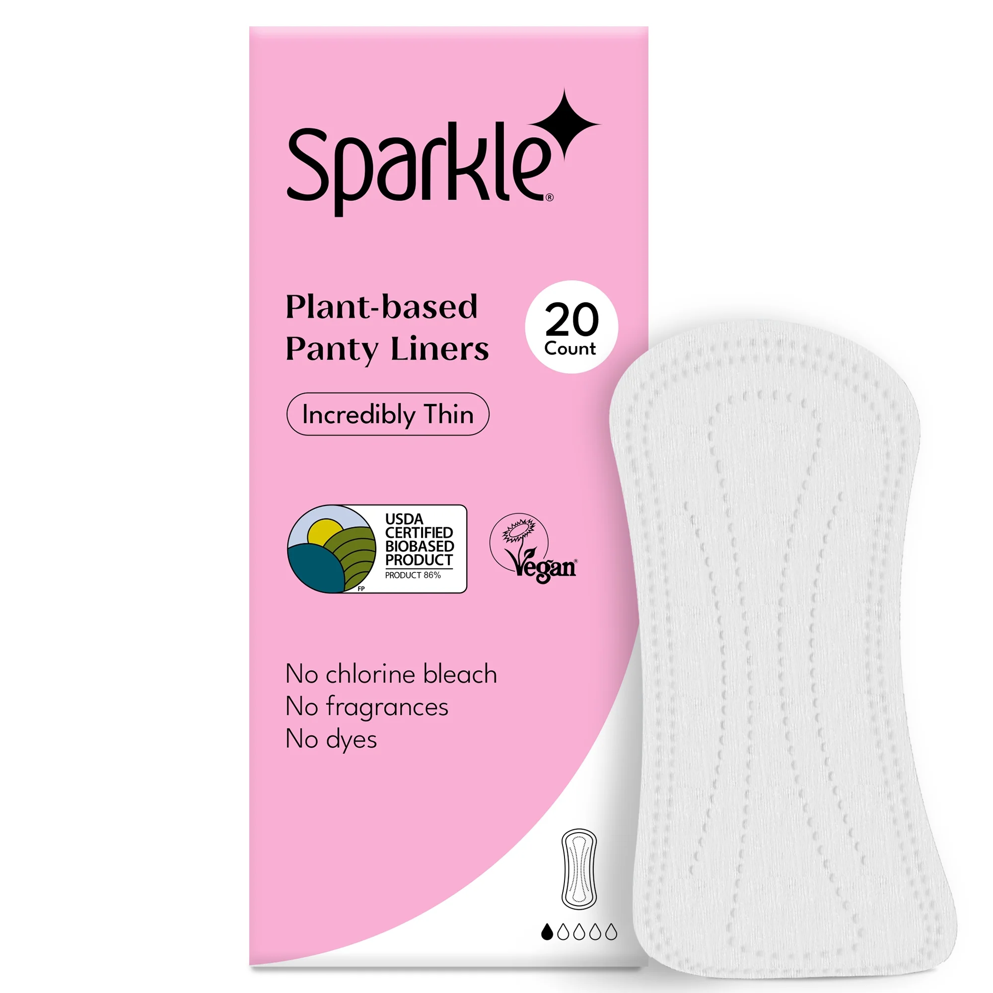 Environmentally Friendly Sparkle Panty Liners – Incredibly Thin Natural
