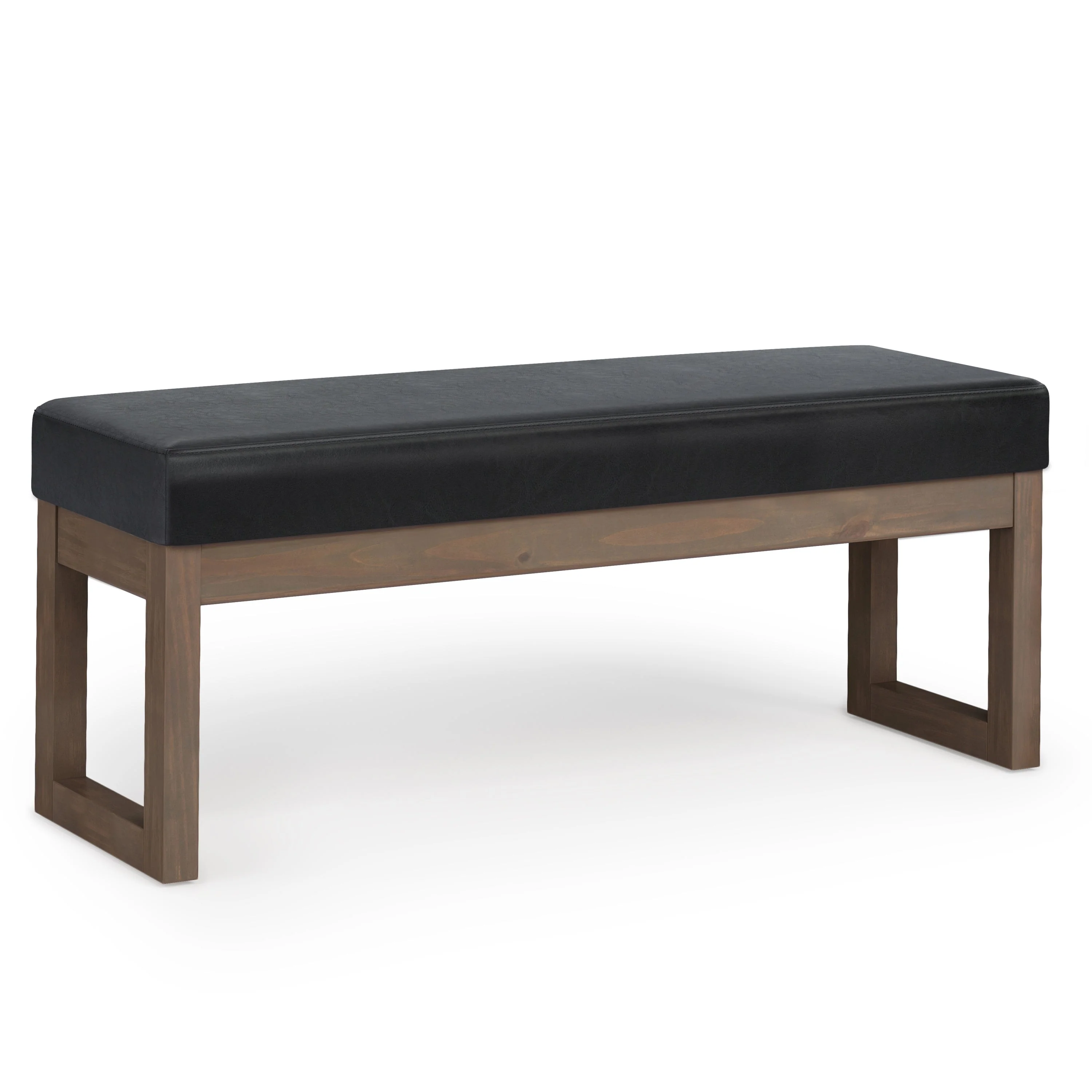 Premium Milltown Large Ottoman Bench – Midnight Black First-Class