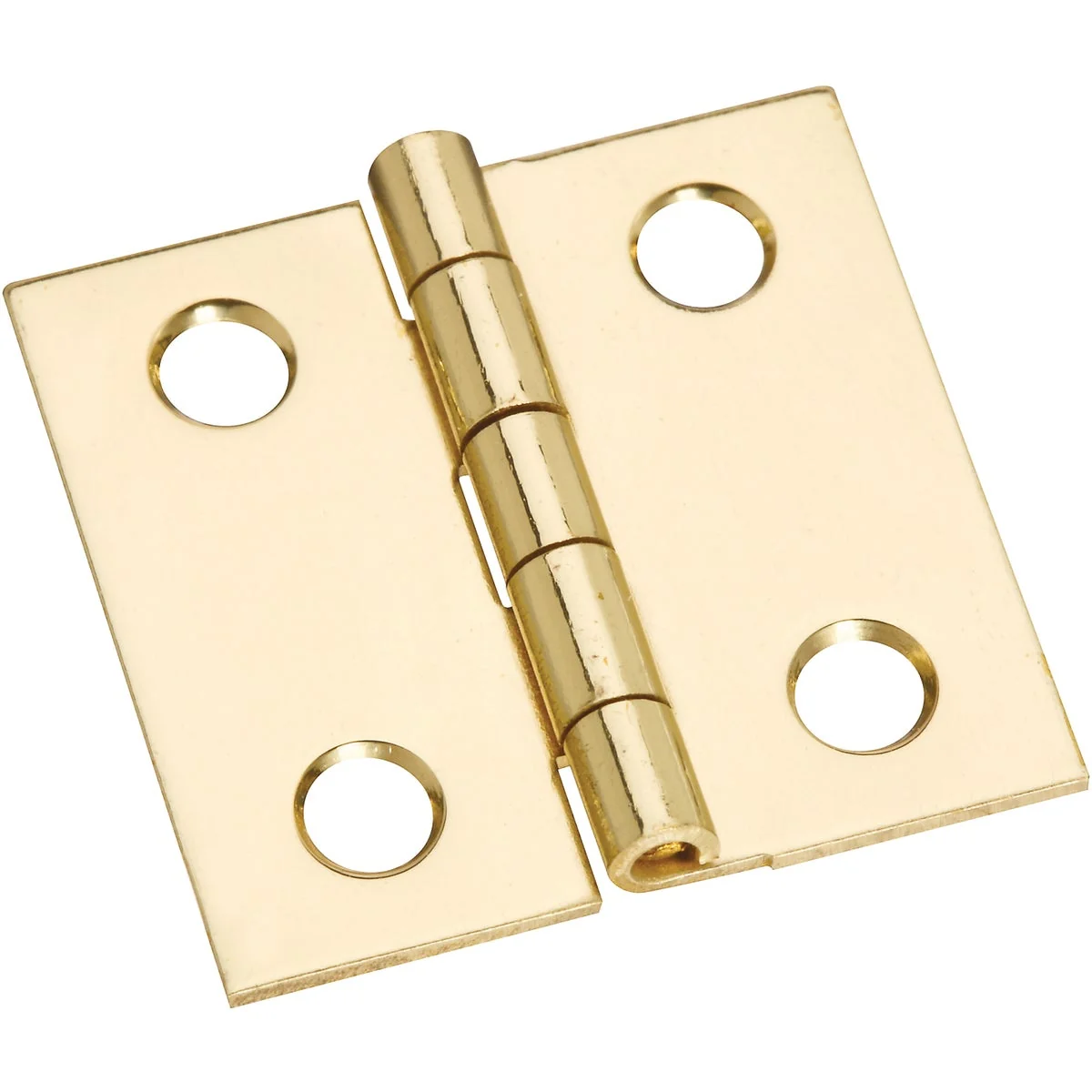 Long-Lasting National 1 In. x 1 In. Brass Medium Decorative Hinge 4-Pack Luxury
