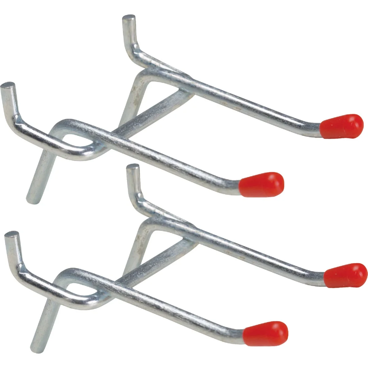 Specialty 2 In. Double Arm Safety Tip Straight Pegboard Hook 2-Count Effective