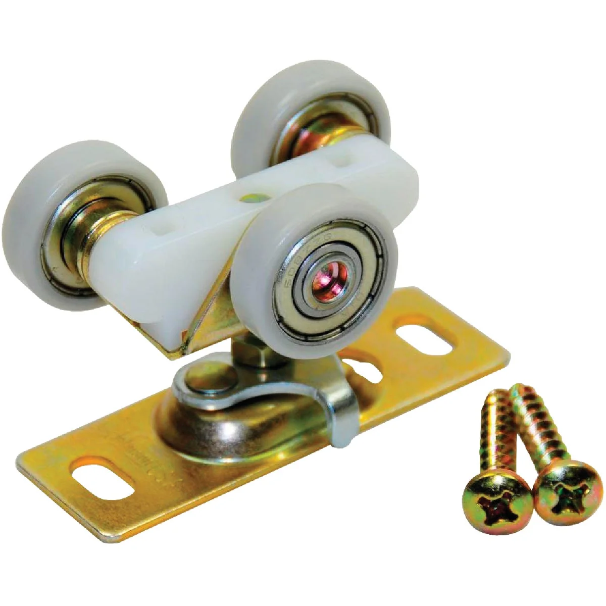 Premium Material Johnson Hardware 1 In. 3-Wheel Ball Bearing Door Hanger Versatile