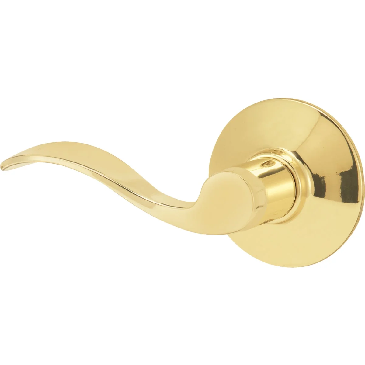 Fine Crafted Schlage Bright Brass Accent Passage Door Lever Dependable