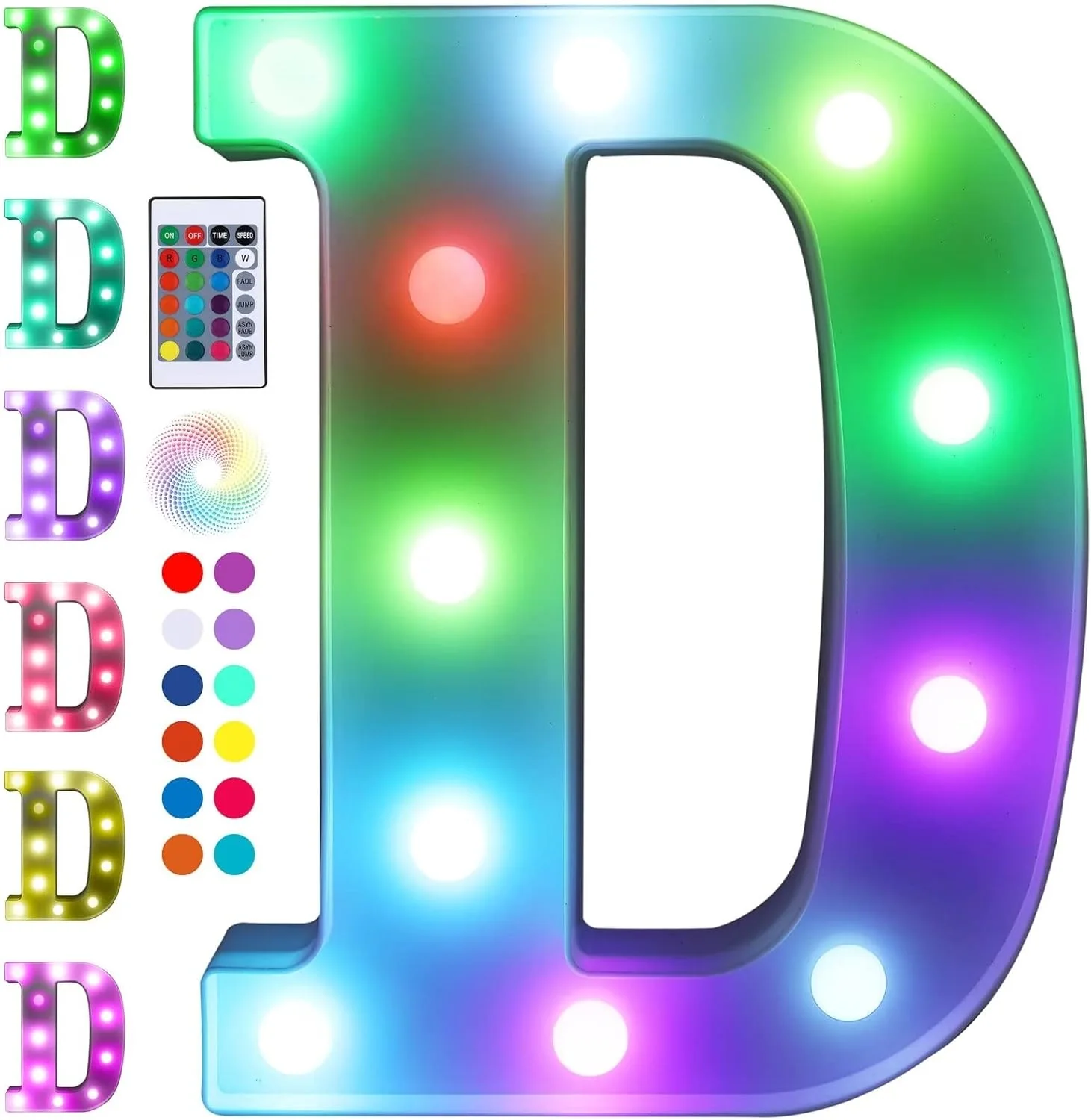 Contemporary Foaky Colorful LED Letter Lights with Remote Marquee Light Up Letters Sign for Night Light Wedding Birthday Party Battery Powered Christmas Lamp Home Comfortable