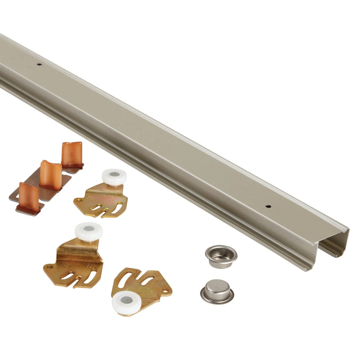 Stylish Johnson 48 In. Steel Bypass Door Hardware Set Relaxed