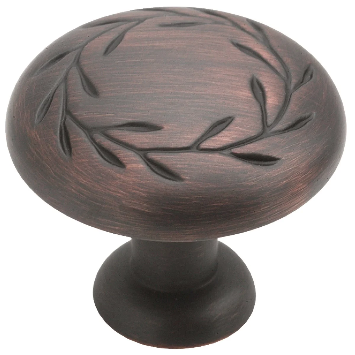 Smart Amerock Inspirations Oil Rubbed Bronze 1-1 4 In. Cabinet Knob Traditional