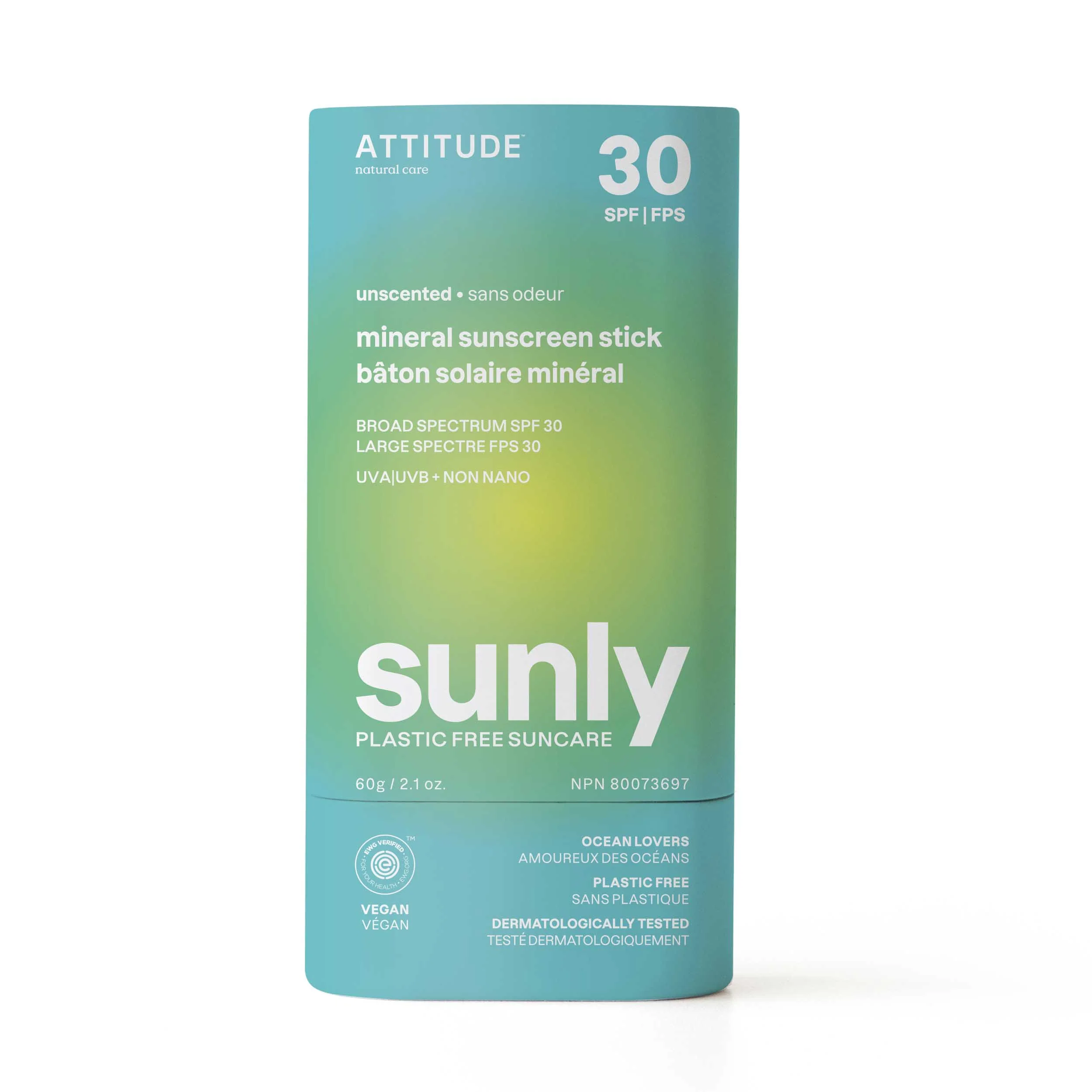 High-End ATTITUDE Sunly Sunscreen Stick SPF30 Versatile