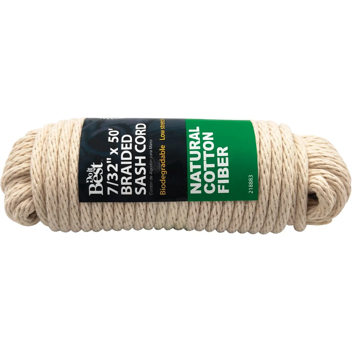 Fashionable Do it 7 32 In. x 50 Ft. White Solid Braided Cotton Sash Cord Certified