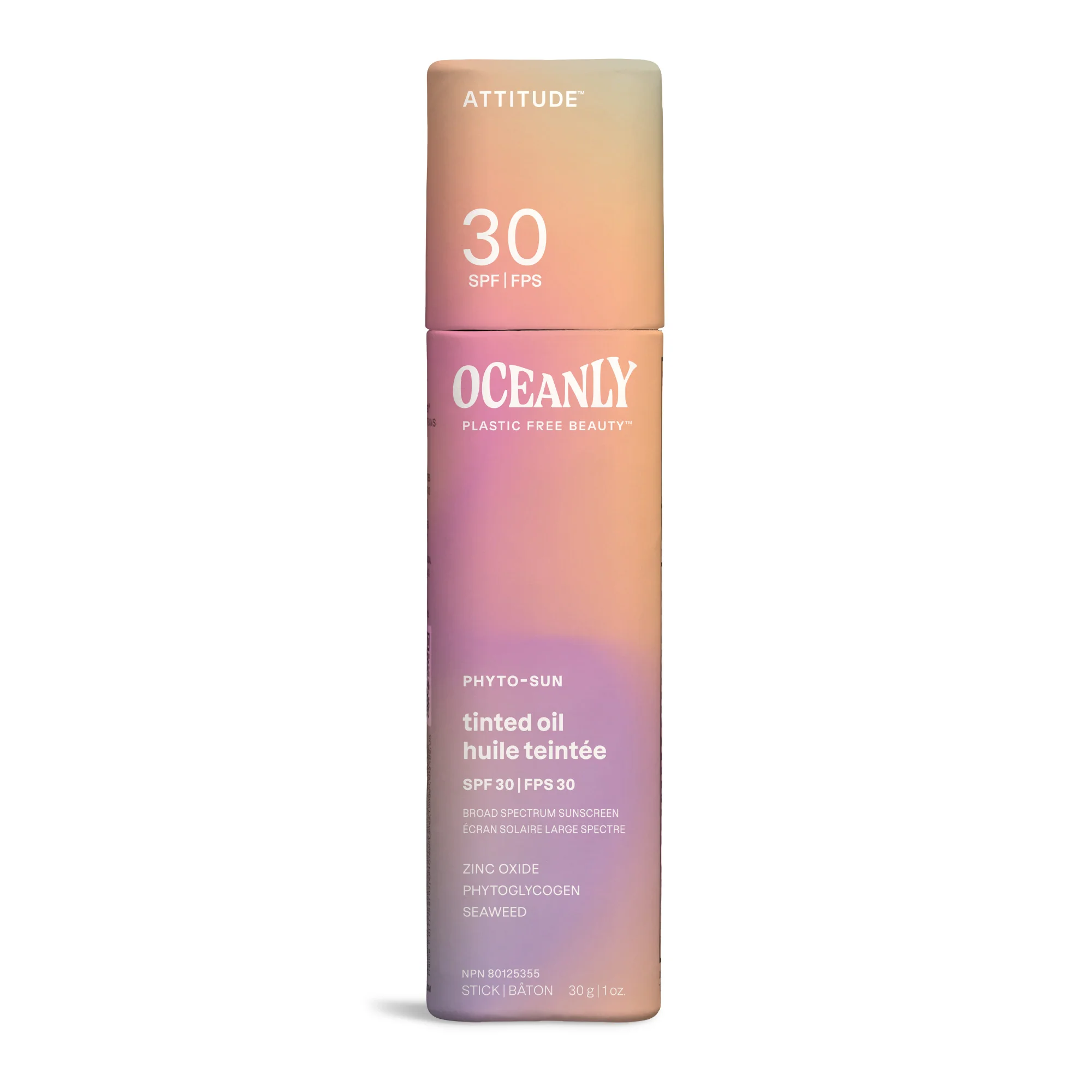 Versatile ATTITUDE Oceanly PHYTO-SUN Tinted Face Sunscreen Oil SPF 30 Contemporary