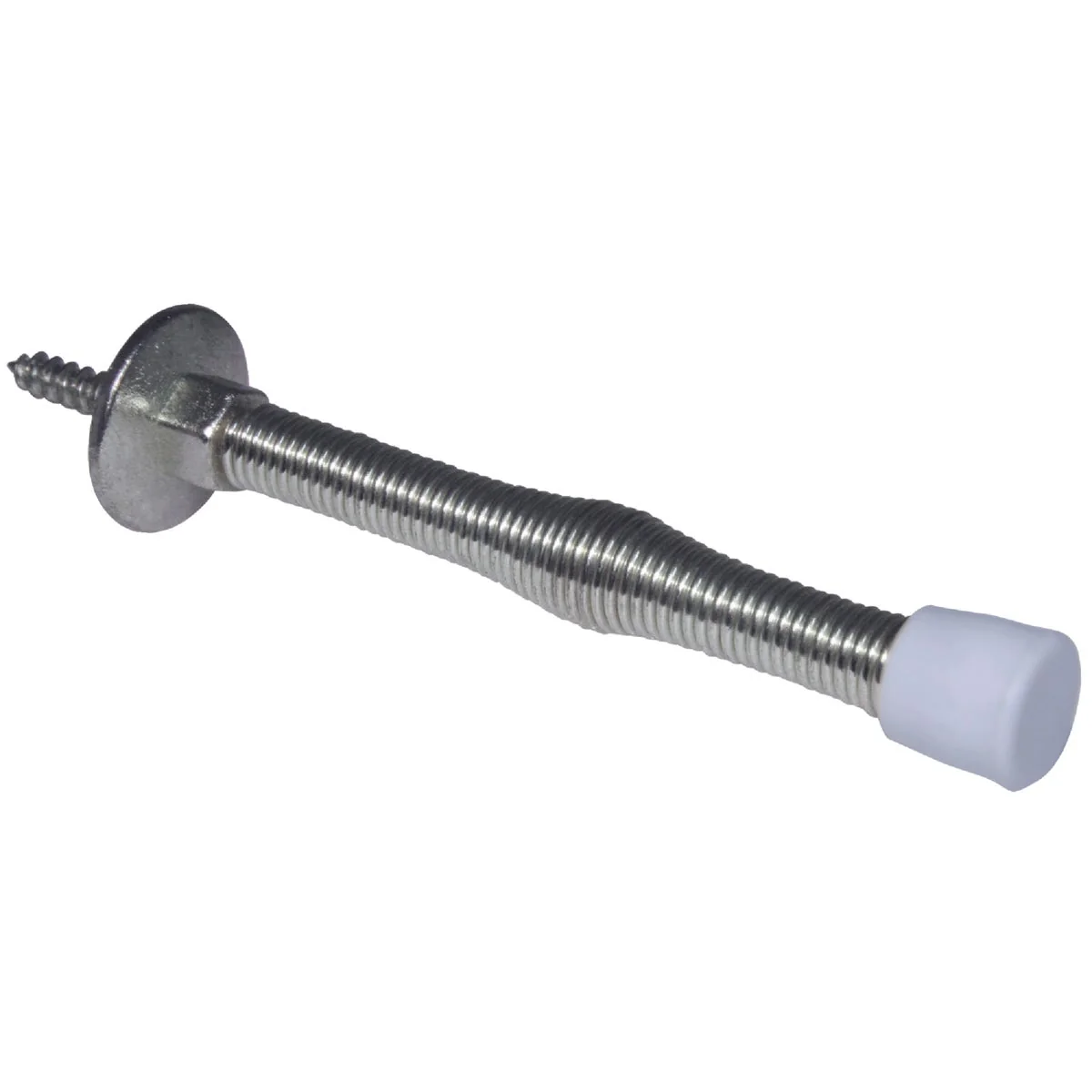 Elegant Ultra Hardware 3 In. Polished Chrome Plastic Tip Spring Door Stop Clean
