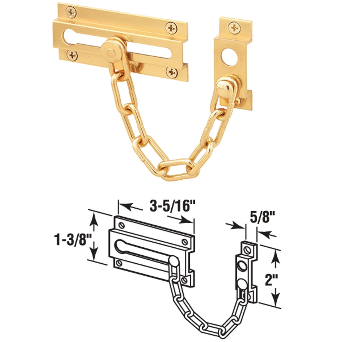 Prestigious Defender Security Brass Chain Door Guard Reliable