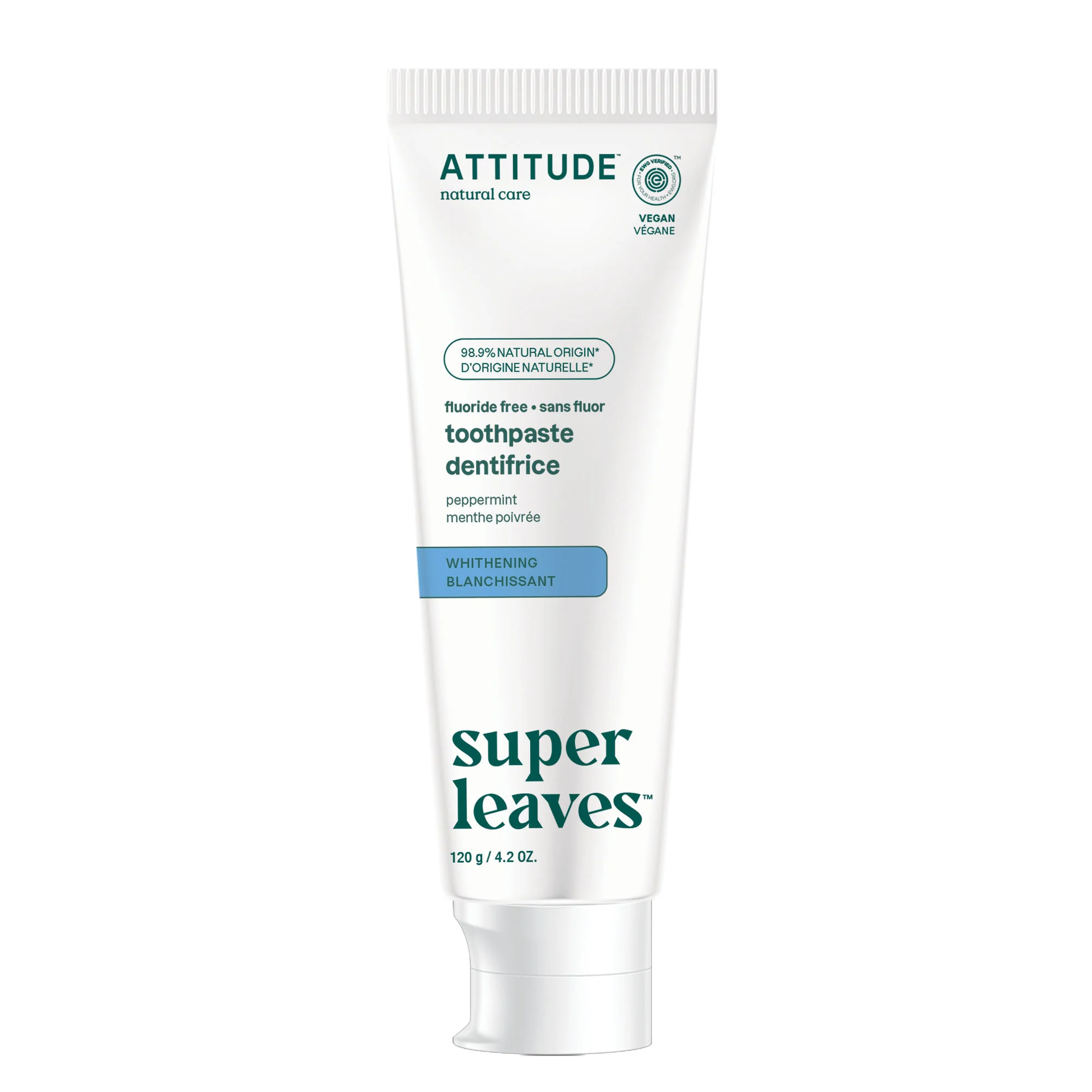 Crafted ATTITUDE super leaves Fluoride- Toothpaste – Whitening Clean