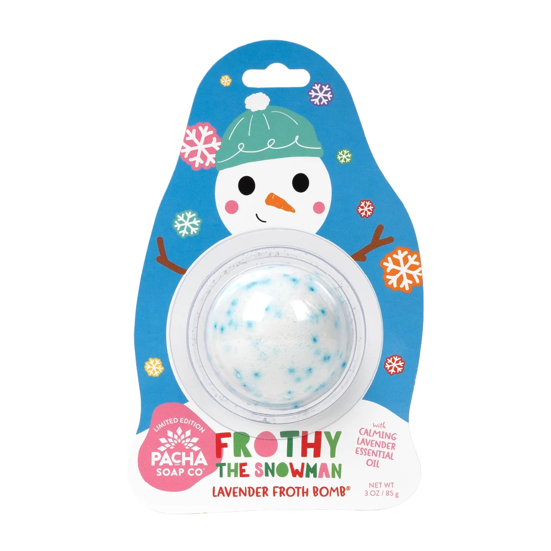 World-Class Pacha Soap Co. Bath Bomb Card – Frothy The Snowman Efficient