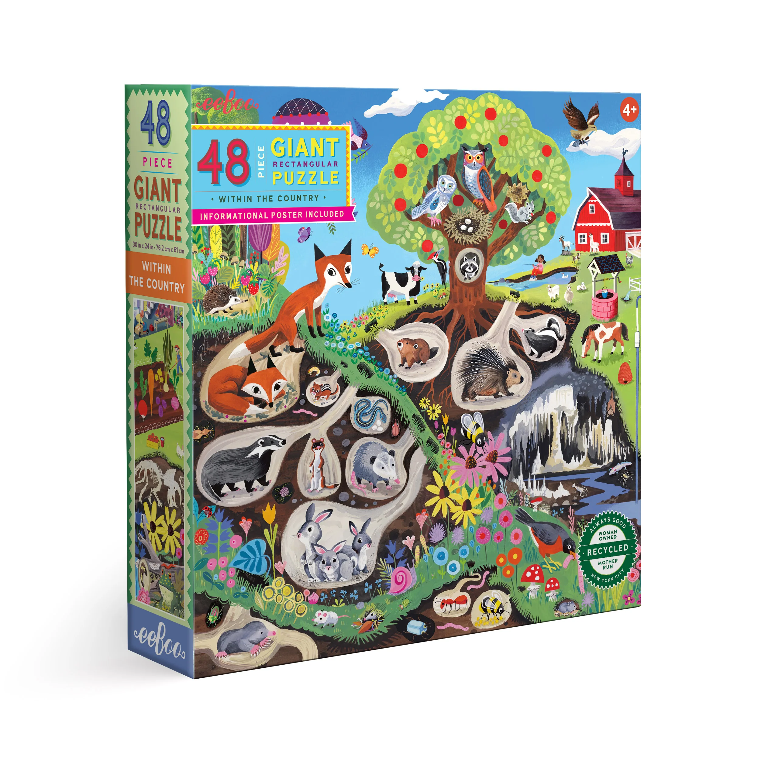 Original Design eeBoo Piece Love Within the Country 48 Piece Giant Puzzle Flexible