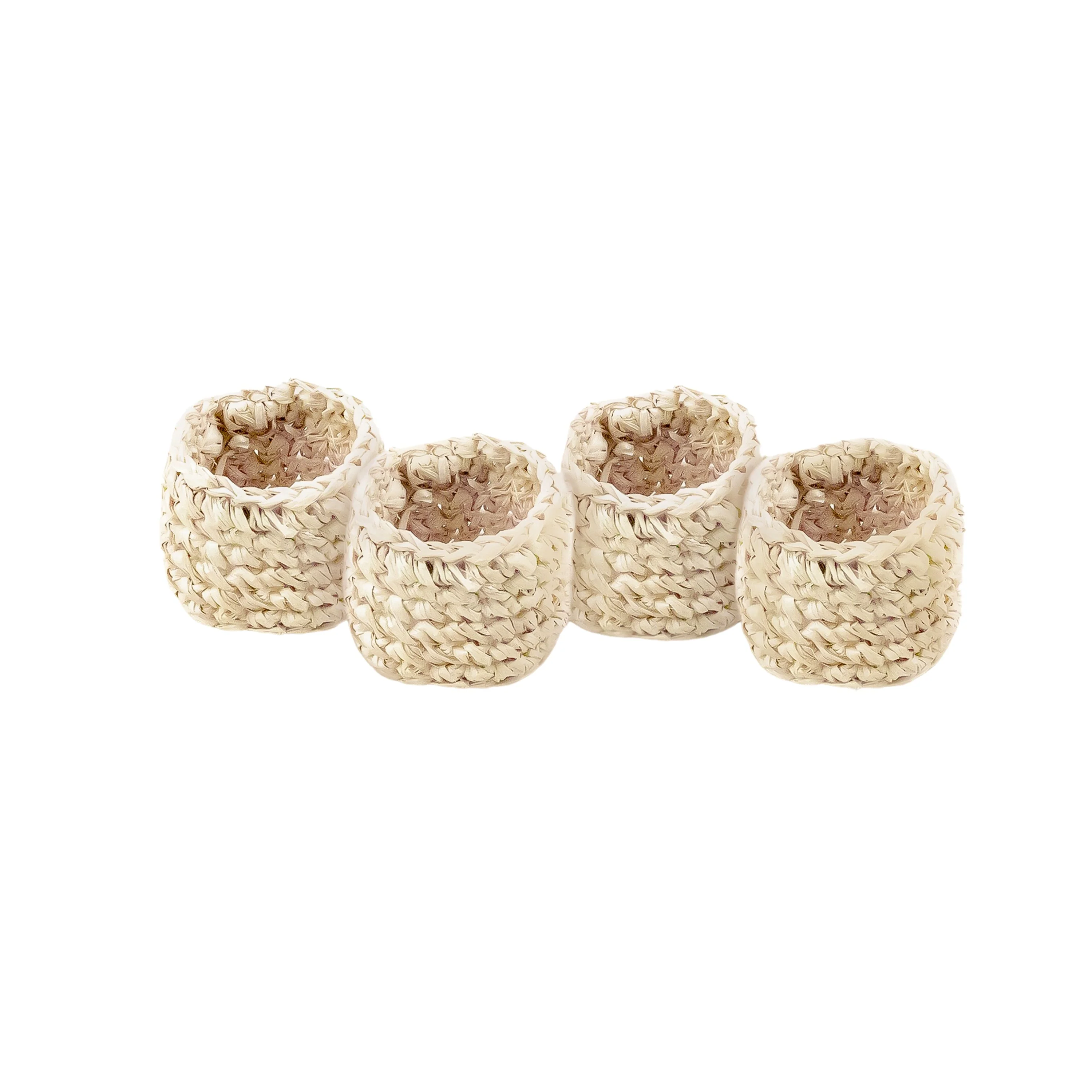Reliable LIKHA Raffia Napkin Rings set of 4 High-End
