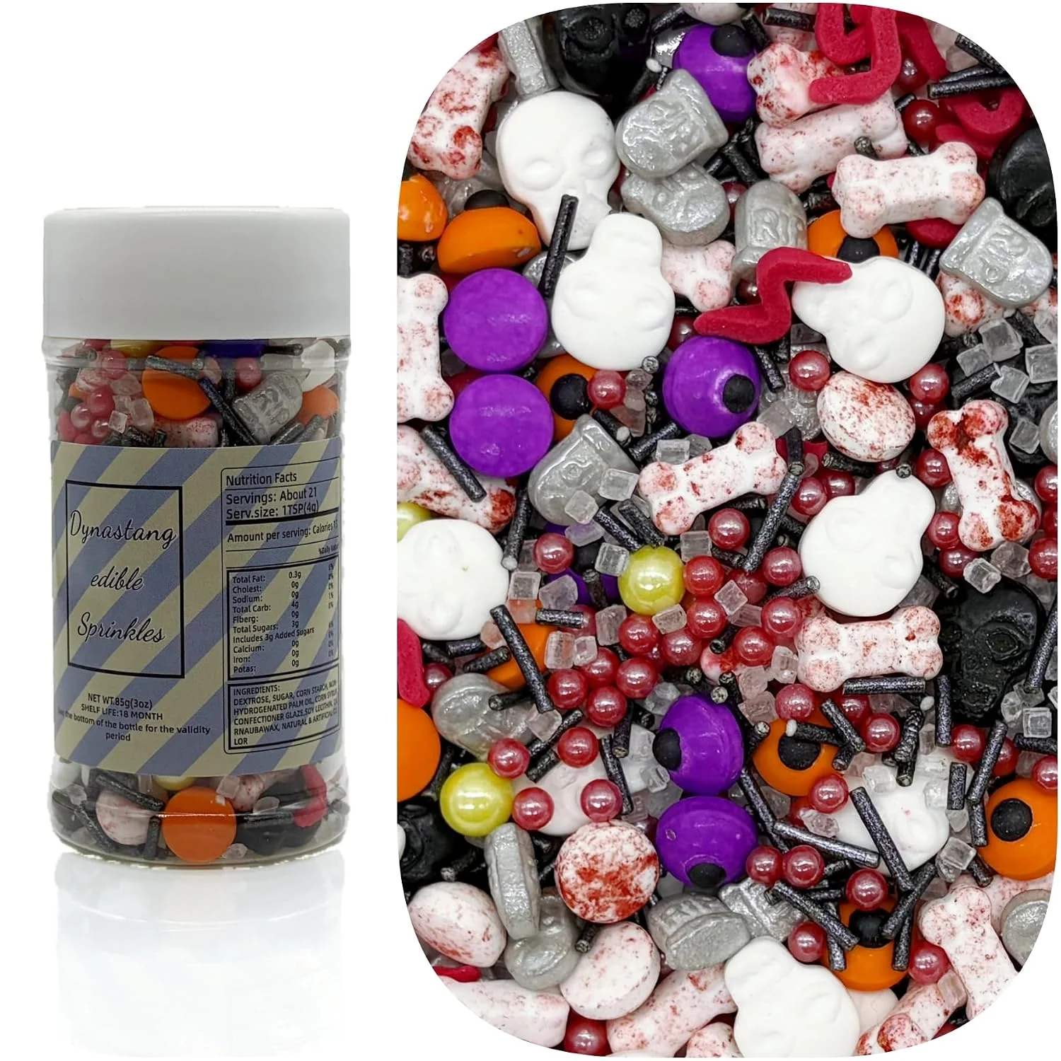 Responsible Dynastang Gravestones amp Skulls amp Mixed Eyes Sprinkles Halloween Edible Eyes Cake Decoration Cupcake Toppers Cookie Decorating for Cakes Cupcakes Desserts Toppings 3OZ Excellent
