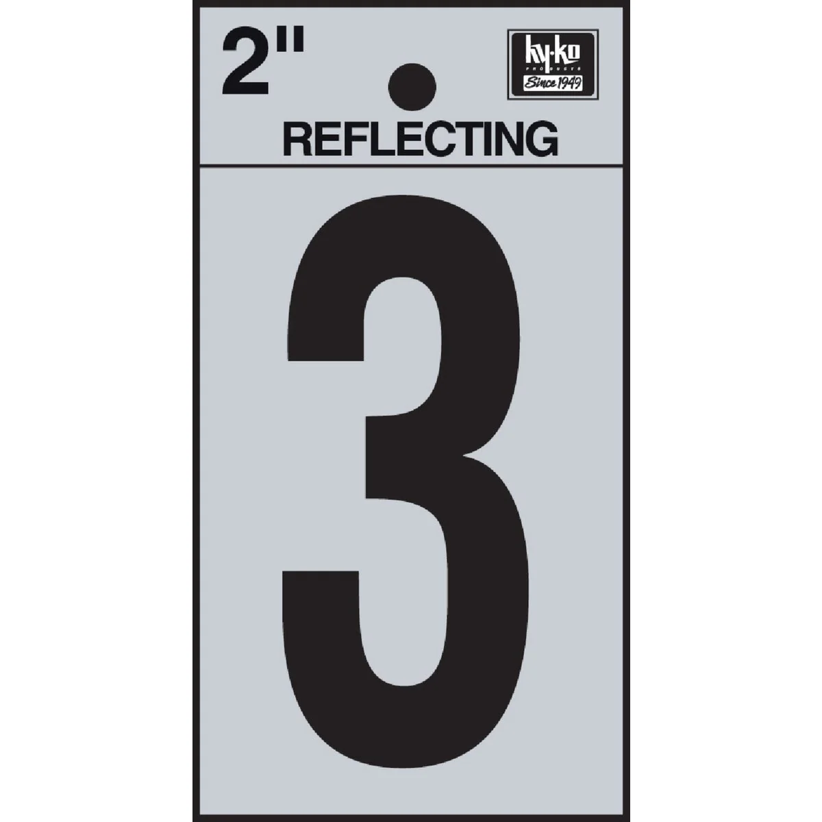 Artisan Hy-Ko Vinyl 2 In. Reflective Adhesive Number Three Expertly Made