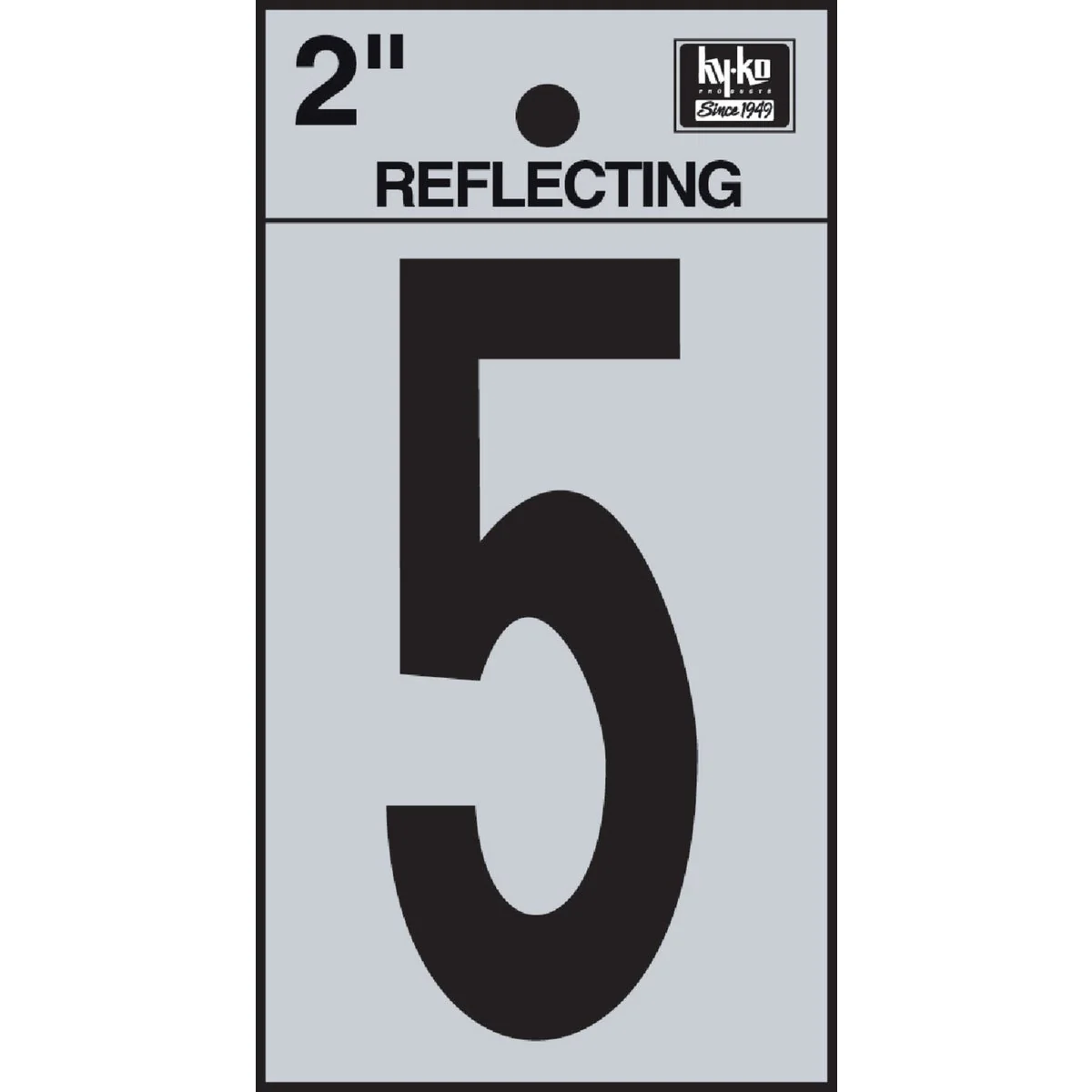 Authentic Hy-Ko Vinyl 2 In. Reflective Adhesive Number Five Safe