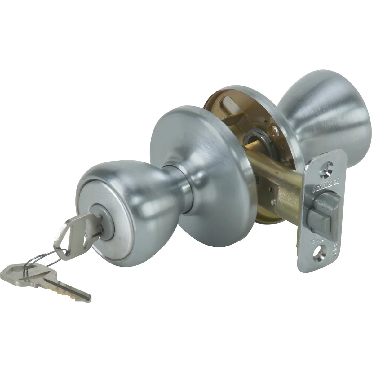 Solid Kwikset Tylo Satin Chrome Entry Door Knob Convenient