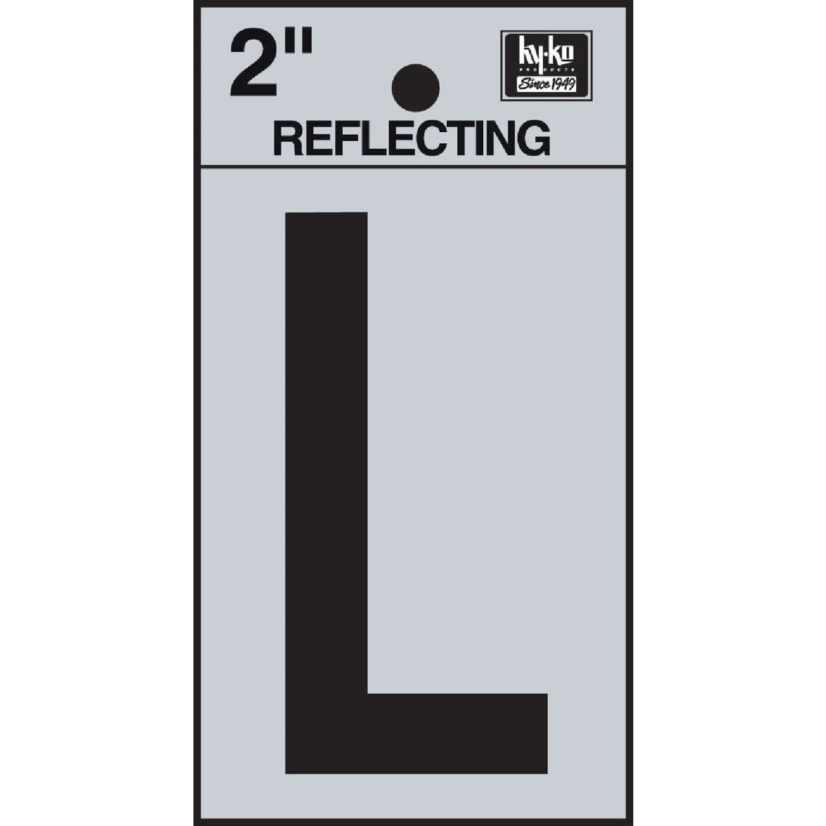Contemporary Hy-Ko Vinyl 2 In. Reflective Adhesive Letter L Minimalist