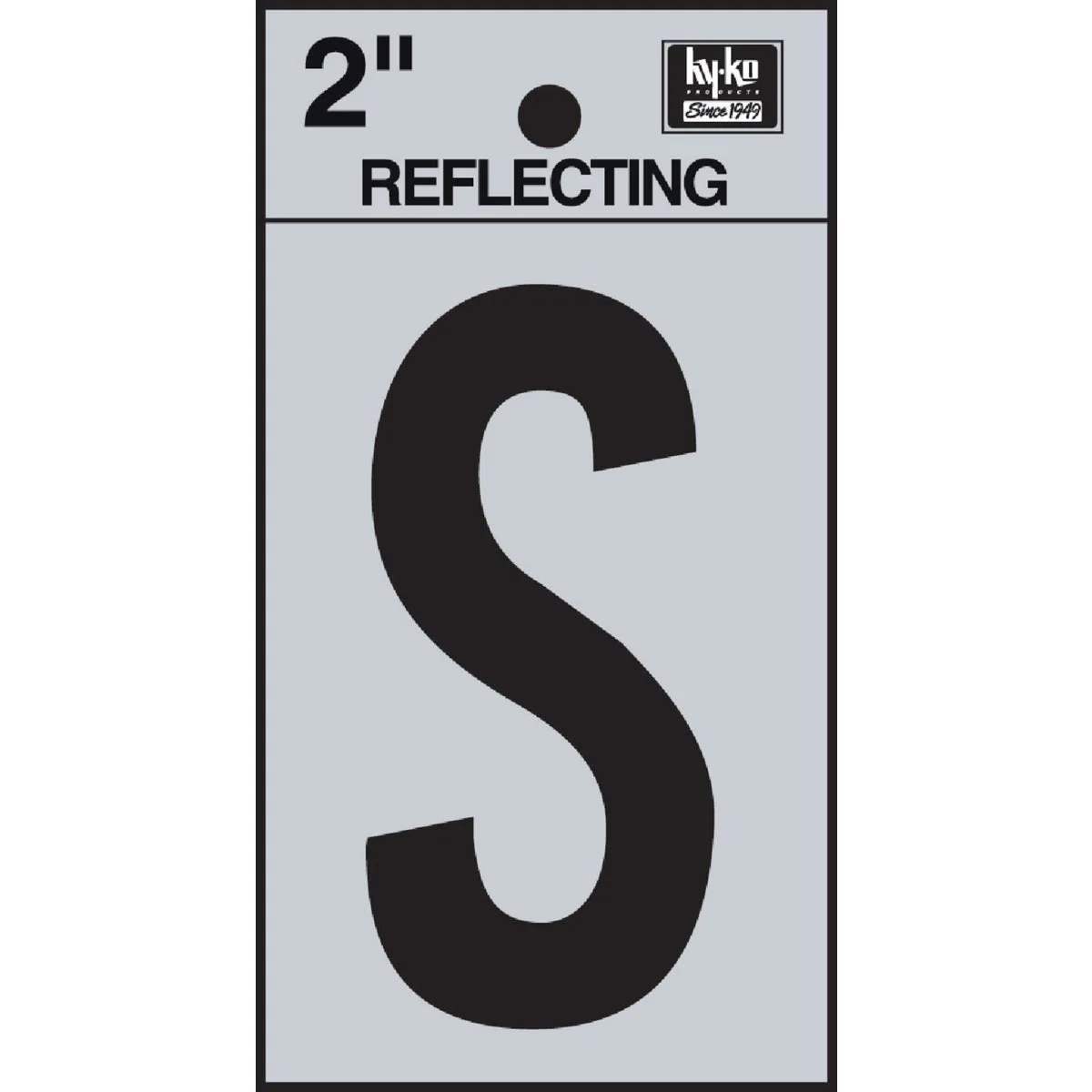 Contemporary Hy-Ko Vinyl 2 In. Reflective Adhesive Letter S Crafted