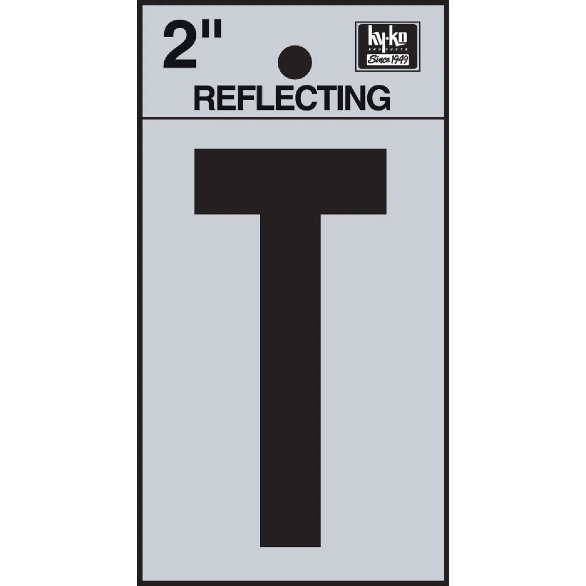 Enhanced Hy-Ko Vinyl 2 In. Reflective Adhesive Letter T Lightweight
