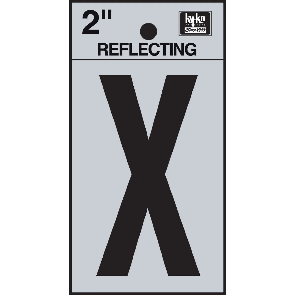 Innovative Hy-Ko Vinyl 2 In. Reflective Adhesive Letter X Original