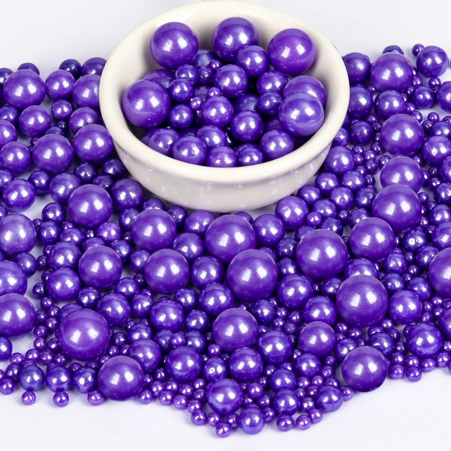 Easy-to-Use Twisweet Purple Sprinkles 130g Edible Pearl Sprinkles for Cake Decorating Purple sugar pearls cake decorations amp cake toppers for cupcakes cookies ice cream weddings birthdays amp Halloween cakes Reusable