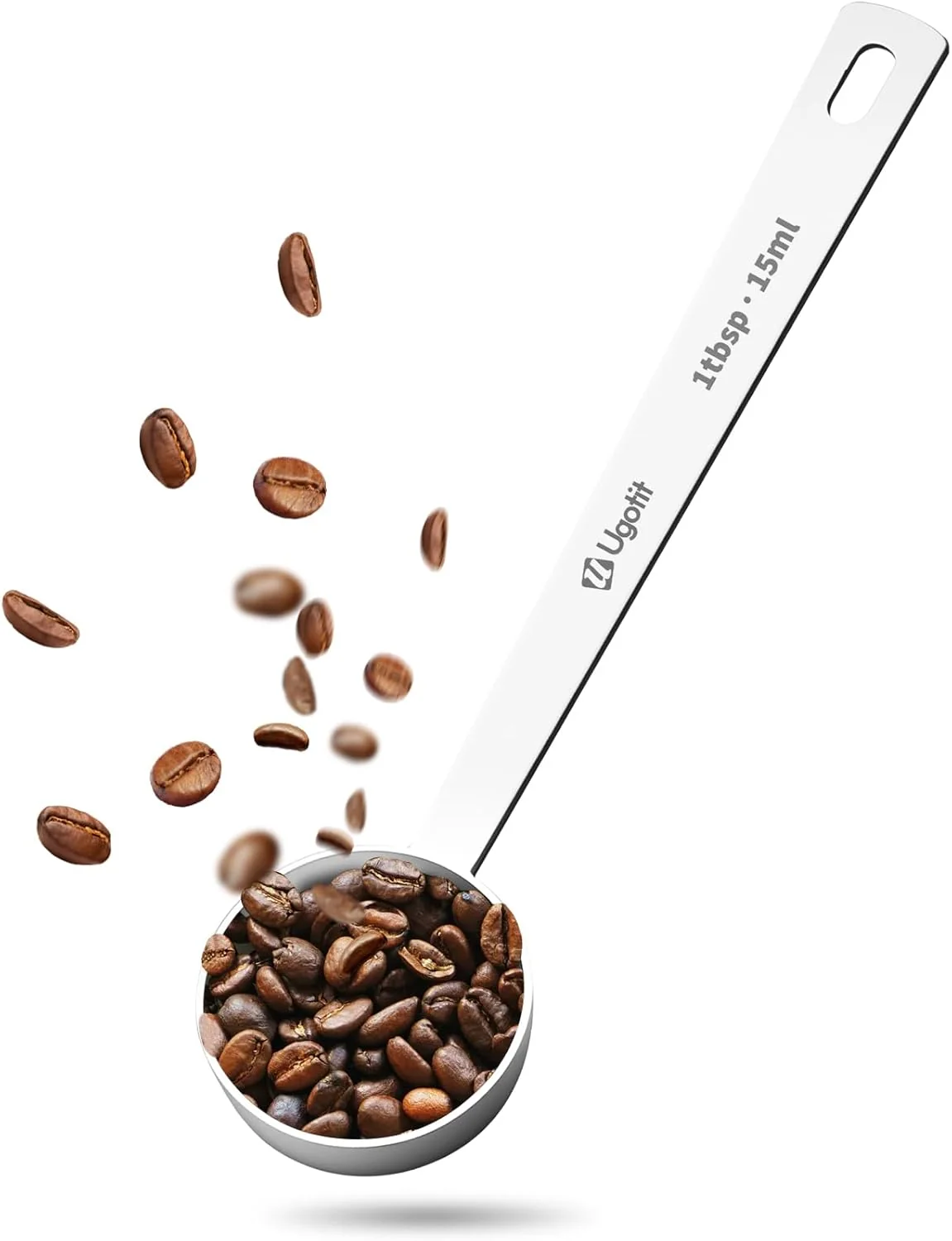 Convenient Coffee Scoop 1 Tbsp Long Handled 304 Stainless Steel Measuring Spoon for Coffee Tea Baking 15ml Precision Scoop Dishwasher Safe Smart