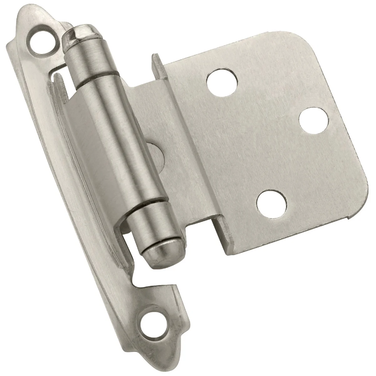 Official Amerock Satin Nickel 3 8 In. Self-Closing Inset Hinge 2-Pack Refined