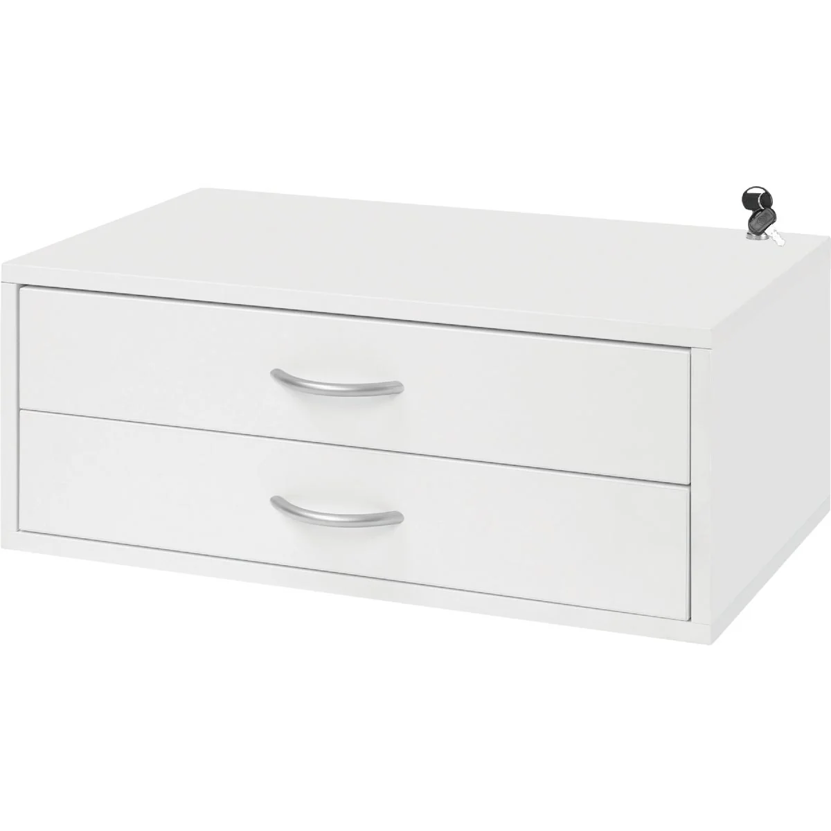 Crafted domRail Double Hung 2-Drawer White Organization Box Verified