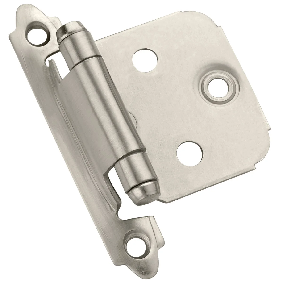 Stylish Amerock Satin Nickel Self-Closing Face Mount Overlay Hinge 2-Pack Trusted