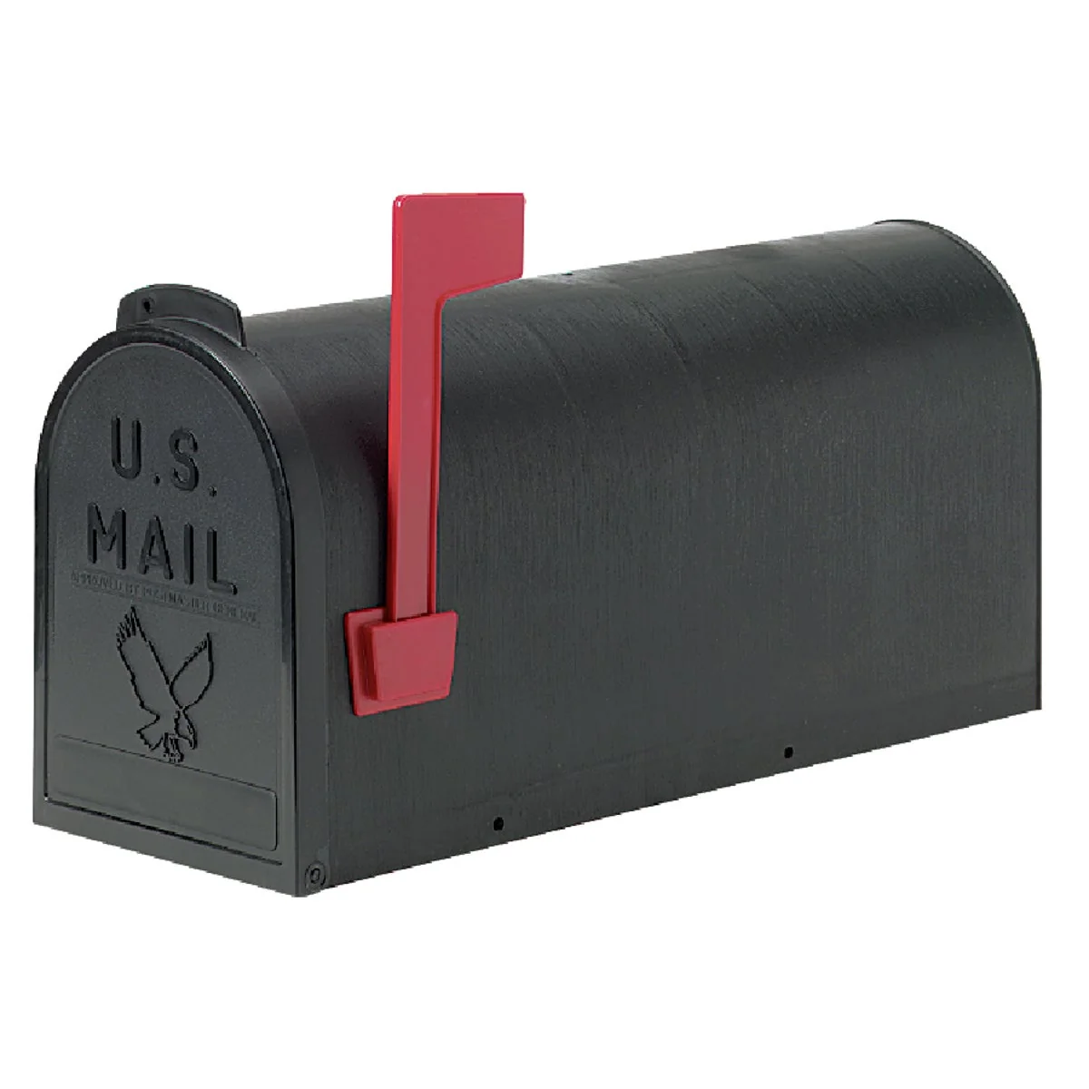 Premium Parsons Medium Black Plastic Post Mount Mailbox Original