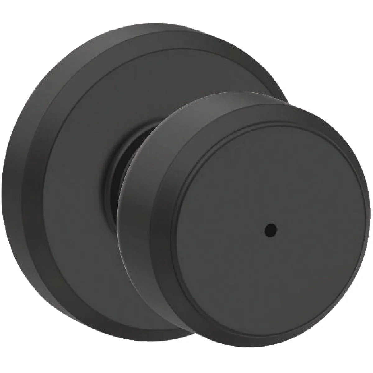 Casual Schlage Bowery Knob Matte Black Bed and Bath Lock Convenient