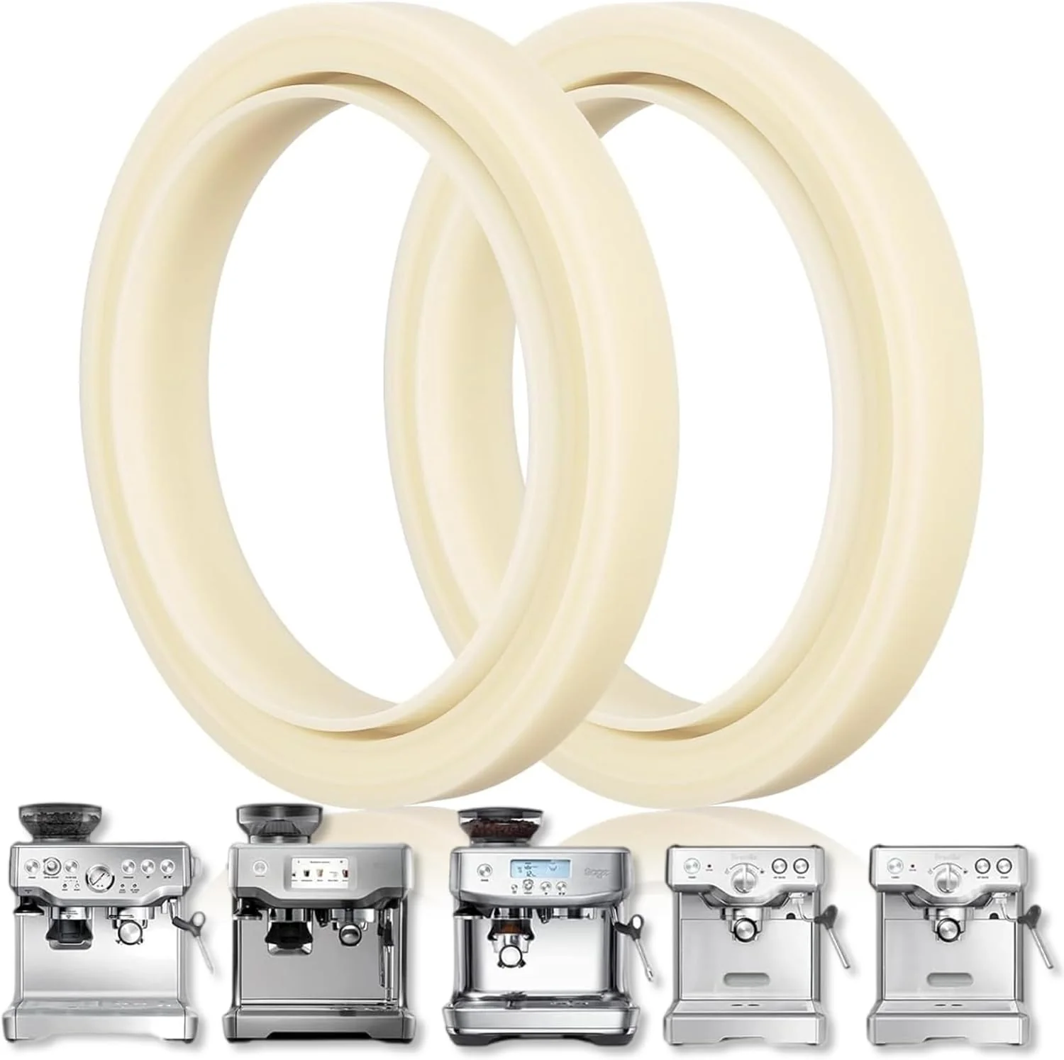 Smooth 54MM Silicone Steam Ring 2PCS，Brevilles Gasket for Breville Espresso Machine Parts Breville Espresso Machine Accessories Specialty