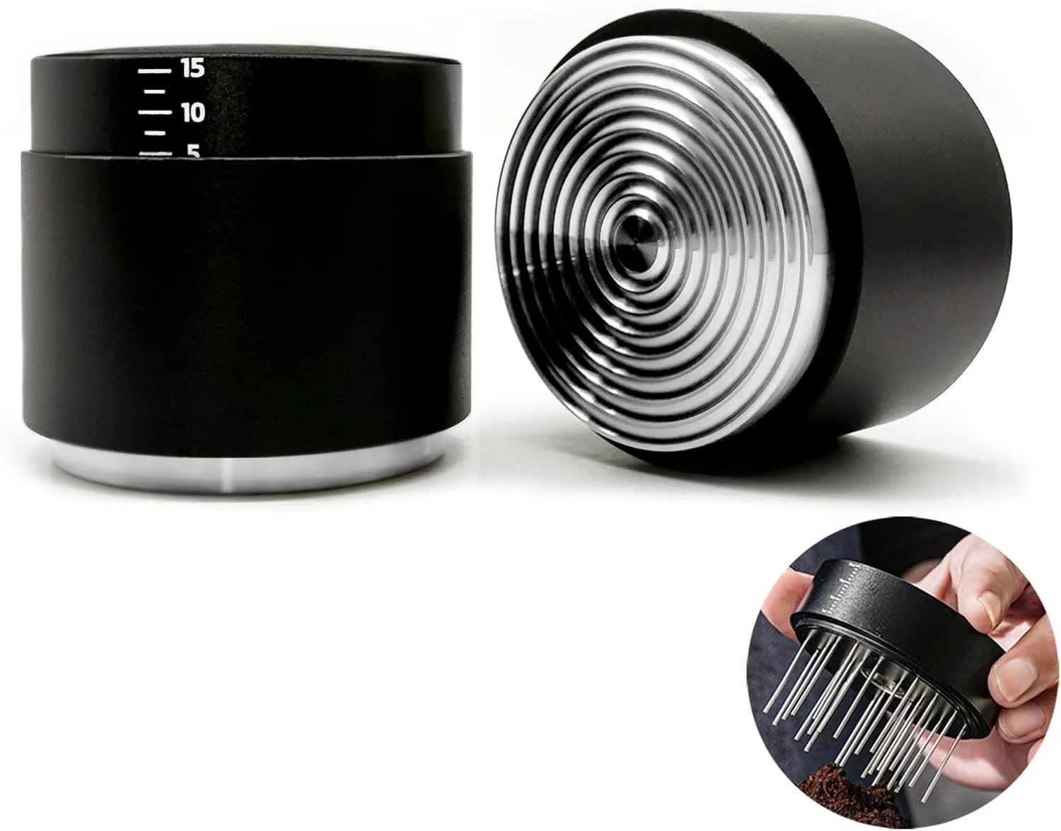 World-Class 58.35MM Espresso Accessories - WDT Tool Coffee Tamper set with 2-in-1 Design 304 Stainless Steel Premium Coffee Accessories for Home Baristas amp Beginners Reliable