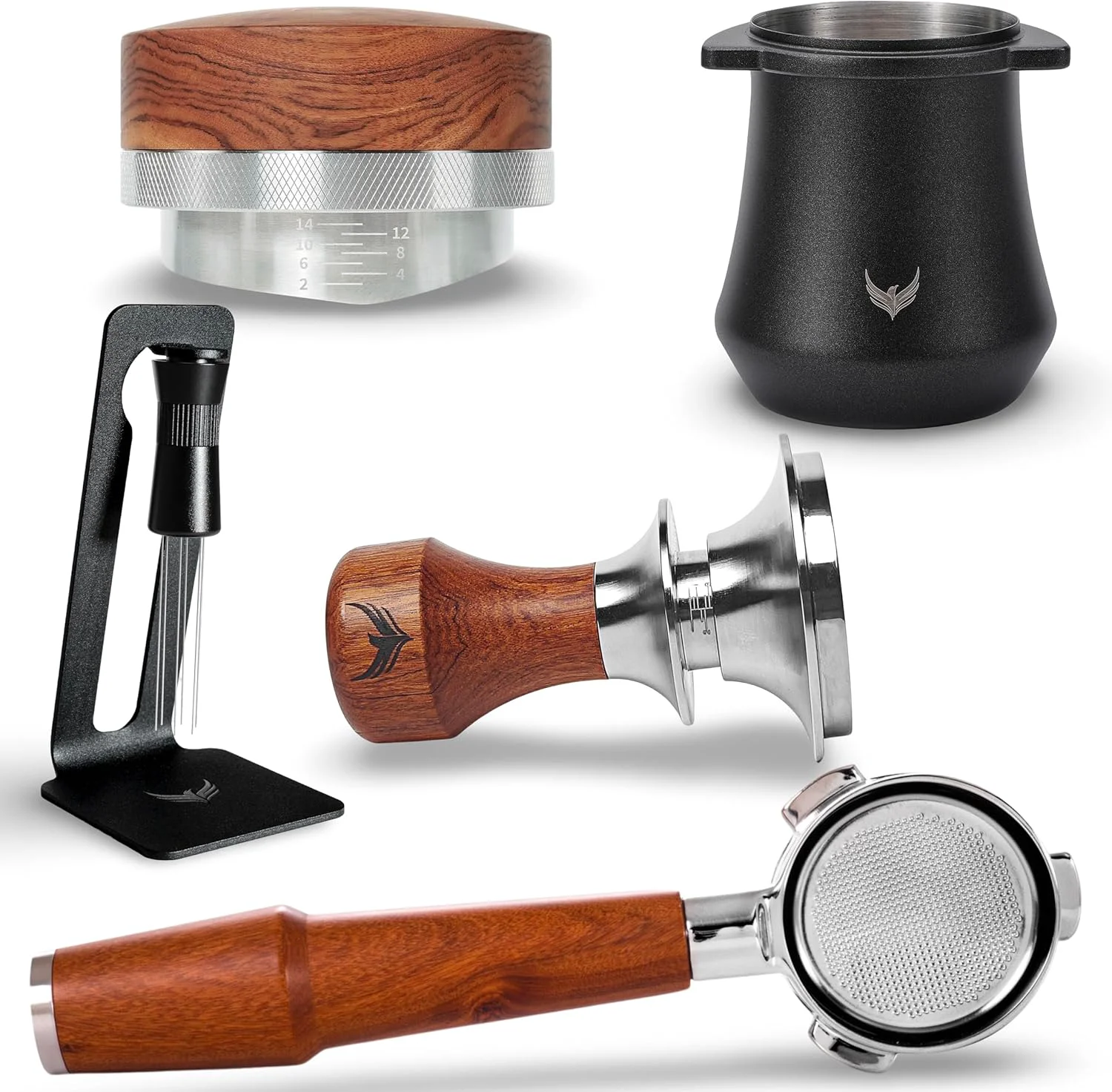 Carefully Designed 54mm Espresso Tool kit for Breville – 54 MM Dosing Cup Bottomless Portafilter Coffee Leveler Calibrated Tamper WDT Tool – Tamping Kit Comfortable