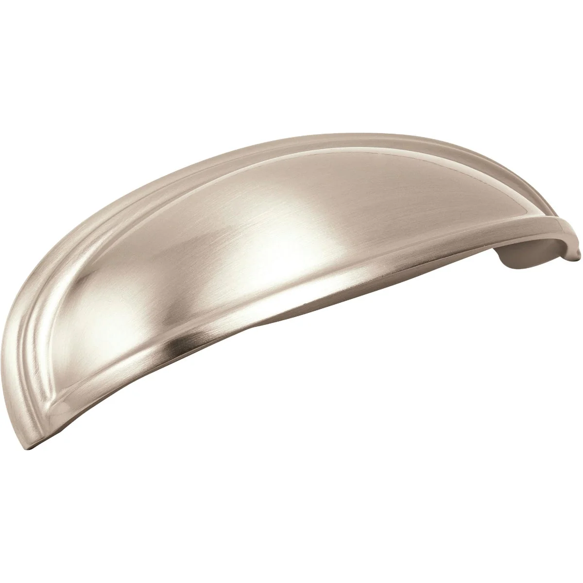 Functional Amerock Ashby 4 In. 3 In. Satin Nickel Center-to-Center Cup Pull Authentic