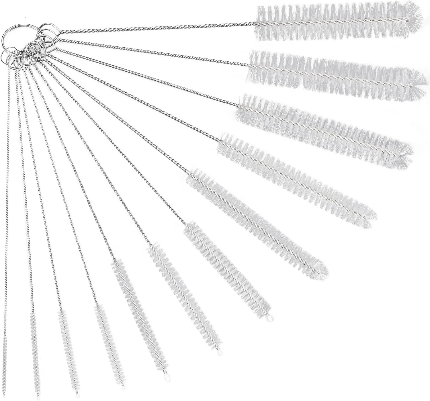 Contemporary Ixiaoyoo 12 Pcs Bottle Cleaner Brushes Set 11.8 Inch Nylon Cleaning Brush White Straw Cleaner Brushes for Tumbler Sippy Cup Water Bottles Hummingbird Feeders Pipes Sink Drain amp Pet Waterers Versatile