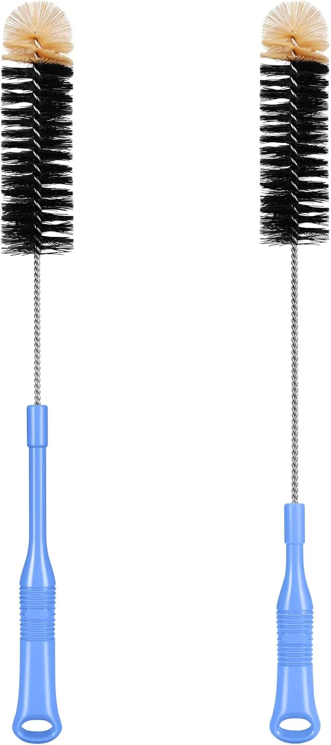 Top-Quality MOSOLAN Long Handle Bottle Brush 17 Inch Bottle Brush Cleaner 2 Pack Extra Long Flexible Bendable Cleaner for Washing Narrow Neck Bottles Wine Decanter Kombucha Pipes Beer Brewing Supplies Original