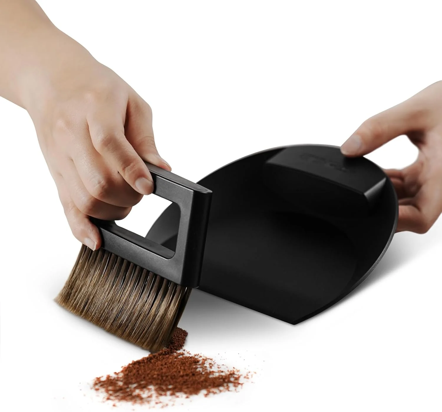 Detailed MHW-3BOMBER Small Coffee Brush Hand Broom and Dustpan Set Magnetic Small Brush and Dustpan Set Soft Bristles Optimized