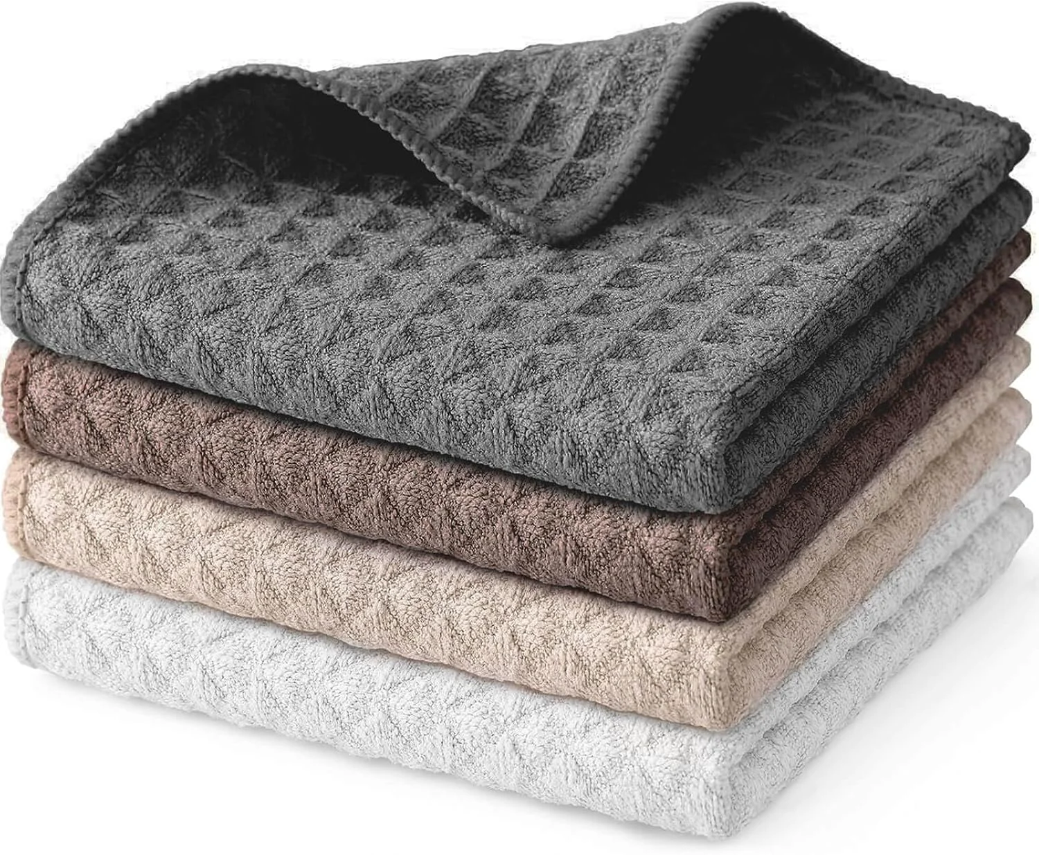 Prestigious Barista Towel 4 Pack Waffle Microfiber Barista Cloths Essential Cleaning Towels for Espresso Machines Steam Wands and Countertops Coffee Bar Accessories 12 x12 Certified