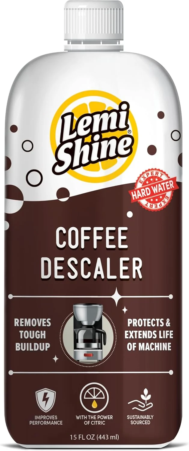 Original Lemi Shine Coffee Descaler – Food-Grade Citric Acid Coffee Maker Cleaner for Nespresso Keurig and More – 15 oz Practical