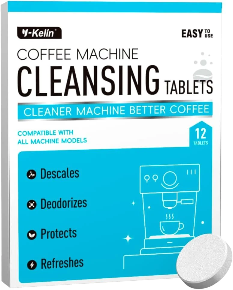 Casual Y-Kelin Coffee Maker Cleaner And Descaler Tablets – 12Count Descaling Cleaning Solution for Coffee Makers Pot Fashionable