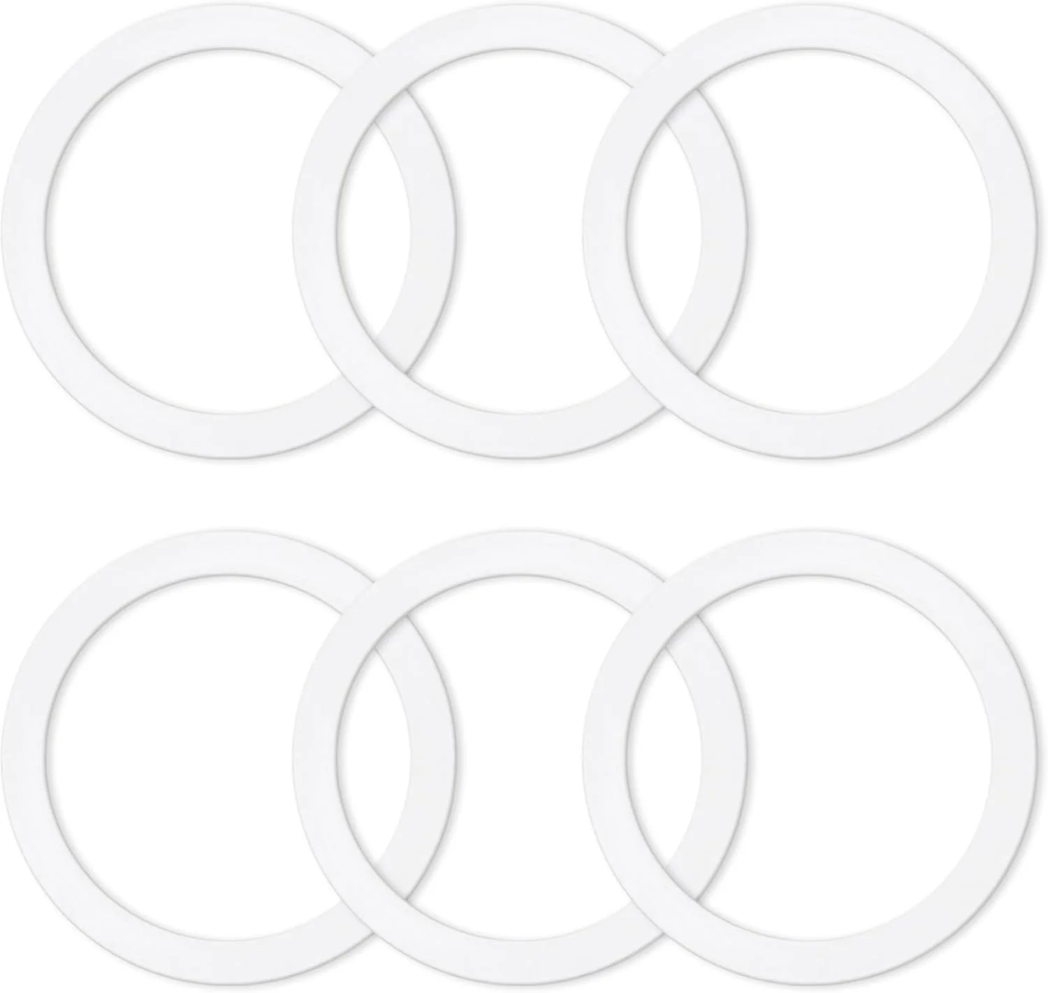 Solid 6 Pcs Gasket Seal Rings for Bialetti Moka Express Dama 6 Cups - Spare Food Grade Silicone Sealing Rings for Aluminium Stovetop Coffee Maker Pots Soft